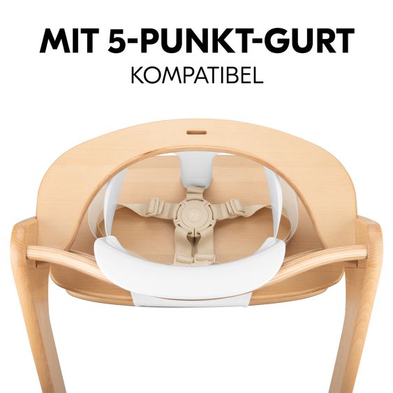 Hauck Hochstuhl Arketa Beech - im Sparset inkl. Baby Seat und Sitzpolster - Dark Grey