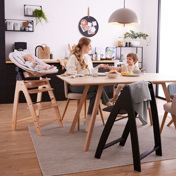 Hauck Hochstuhl Arketa inkl. Play Tray Basis - Beech Blackwashed