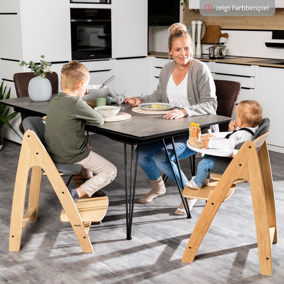 Hauck Hochstuhl Arketa inkl. Play Tray Basis - Beech Whitewashed Mint