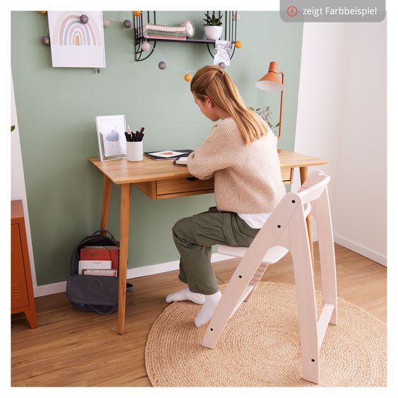 Hauck Seggiolone Arketa (cresce con il bambino, incluso sistema di cinture, certificato FSC) - rovere (legno massiccio)