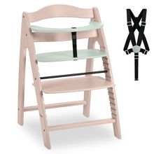 Hochstuhl Arketa (mitwachsend, inkl. Gurtsystem, Massivholz FSC zertifiziert) - Beech Whitewashed Mint