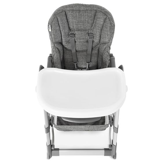 Hauck High chair & baby lounger from birth - Grow Up Newborn Set (foldable & collapsible) - Melange Grey