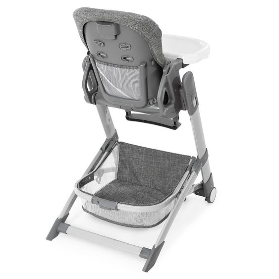 Hauck High chair & baby lounger from birth - Grow Up Newborn Set (foldable & collapsible) - Melange Grey