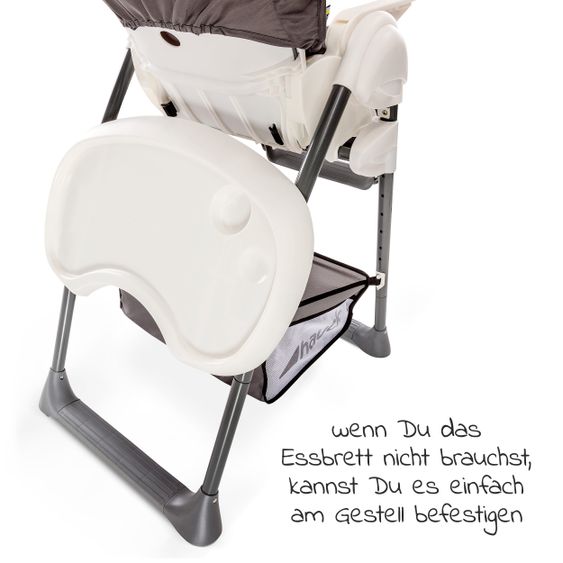 Hauck High chair & baby lounger from birth - Sit'n Relax with baby attachment (foldable and height adjustable) - Wild Panda