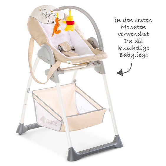 Hauck Hochstuhl & Babyliege ab Geburt - Sit'n Relax Newborn Set - Pooh Cuddles