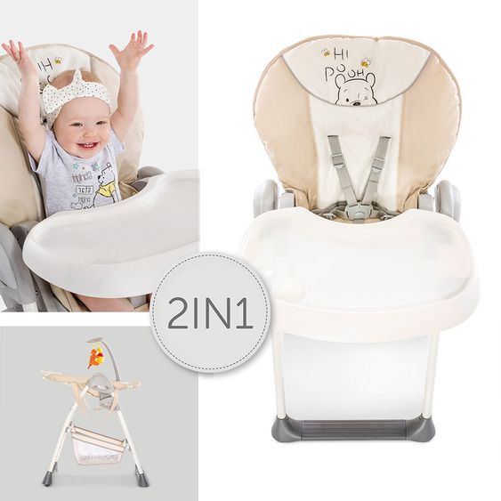 Hauck Hochstuhl & Babyliege ab Geburt - Sit'n Relax Newborn Set - Pooh Cuddles