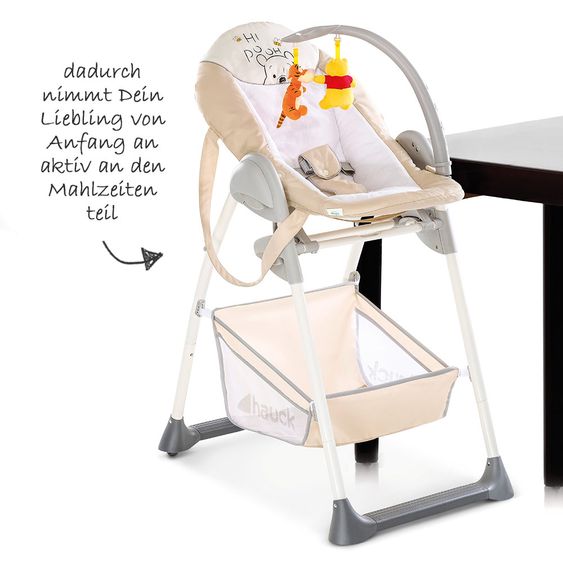 Hauck Hochstuhl & Babyliege ab Geburt - Sit'n Relax Newborn Set - Pooh Cuddles