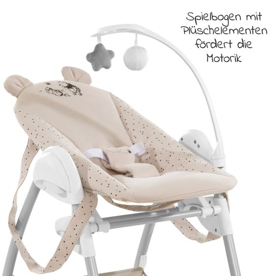 Hauck Hochstuhl & Babyliege Sit N Relax - Disney - Winnie the Pooh Beige