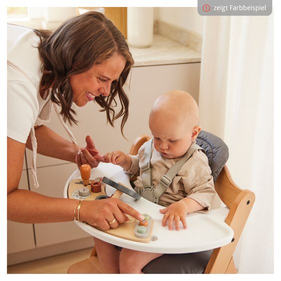 Hauck Hochstuhl Beta Plus Dark Grey - im Sparset inkl. Baby Seat und Sitzpolster - Dark Grey