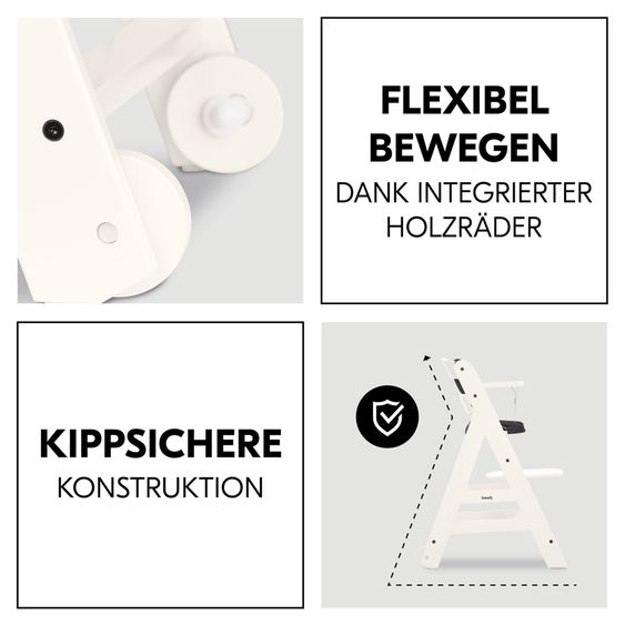 Hauck Hochstuhl Beta Plus - im Sparset inkl. Baby Seat - White