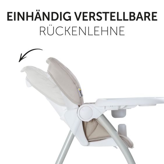 Hauck High chair Sit N Fold (with dining board, foldable) - Beige