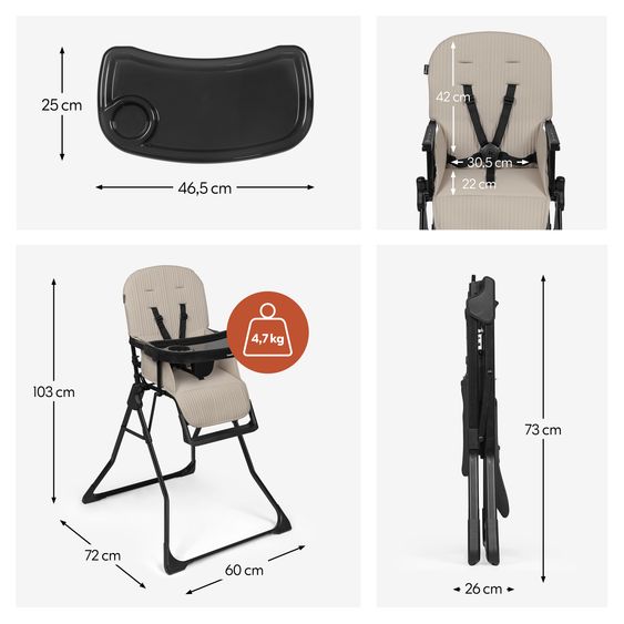 Hauck Hochstuhl Sit N Go - Beige