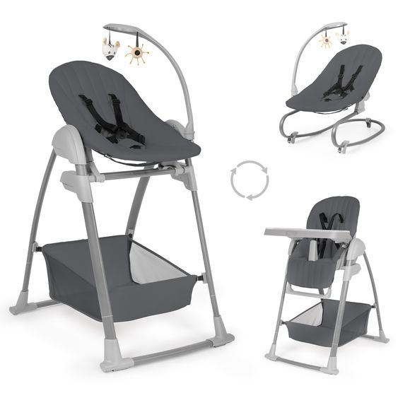 Hauck Hochstuhl Sit N Relax 3in1 - Dark Grey