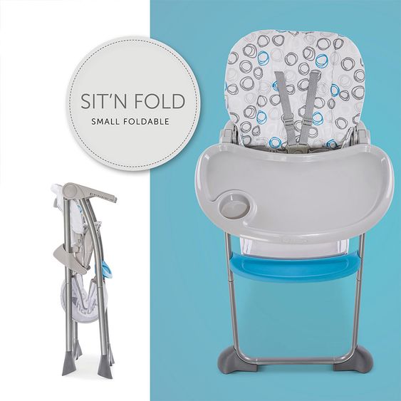 Hauck Hochstuhl Sit N Fold - Circles Blue
