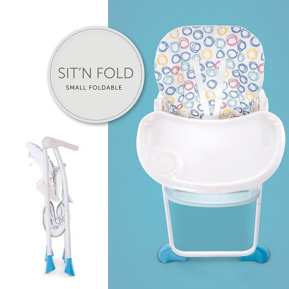 Hauck High chair Sitn Fold - Circles Multi