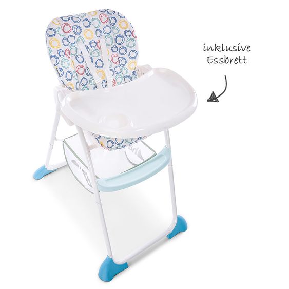 Hauck High chair Sitn Fold - Circles Multi