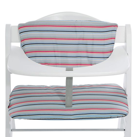 Hauck Hochstuhlauflage Deluxe - Multi Stripe Grey