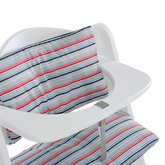 Hauck Hochstuhlauflage Deluxe - Multi Stripe Grey