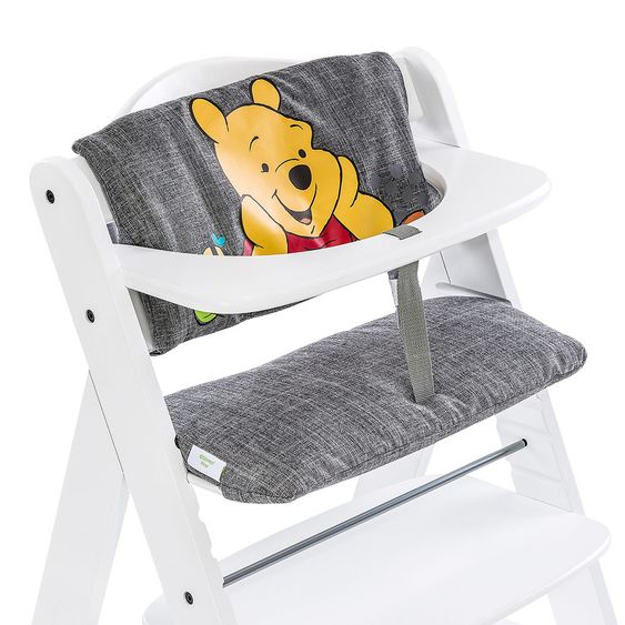 Hauck Hochstuhlauflage & Sitzverkleinerer - Disney Deluxe - Winnie Pooh Grey