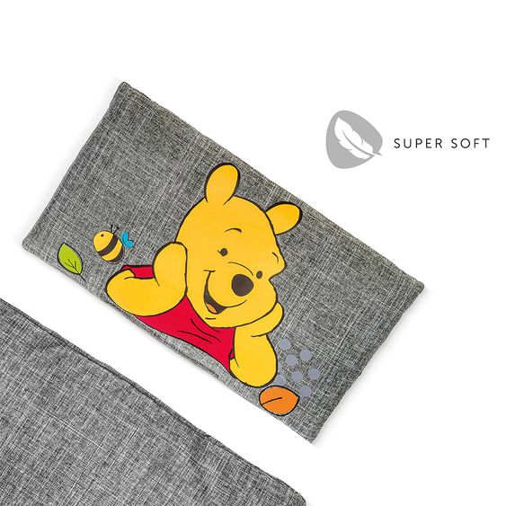 Hauck Hochstuhlauflage & Sitzverkleinerer - Disney Deluxe - Winnie Pooh Grey