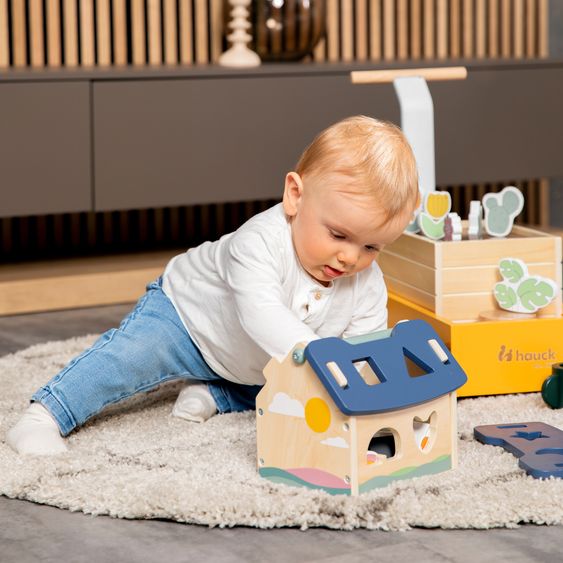 Hauck Holz-Lauflernwagen Learn to Walk - mit viel Zubehör für Gärtner-Rollenspiel - Plants