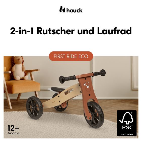 Hauck Holz-Laufrad First Ride Eco - Fuchs
