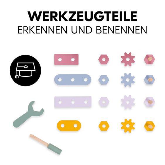 Hauck Holz Werkzeugkiste für Kleinkinder - Learn to Repair