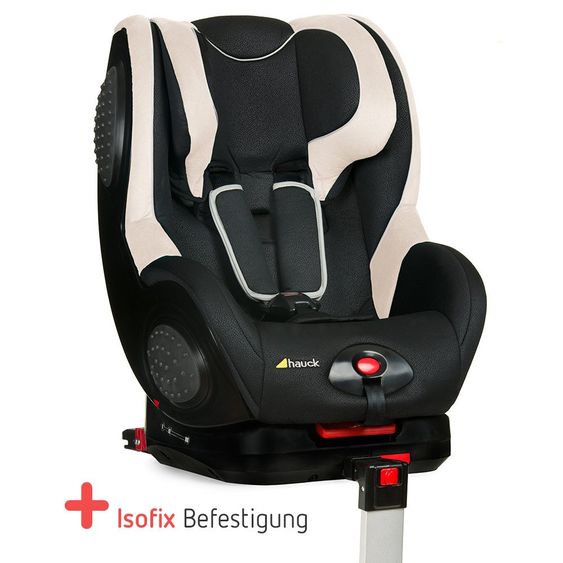 Hauck Kindersitz Guardfix mit Isofix-Basis - Black Beige