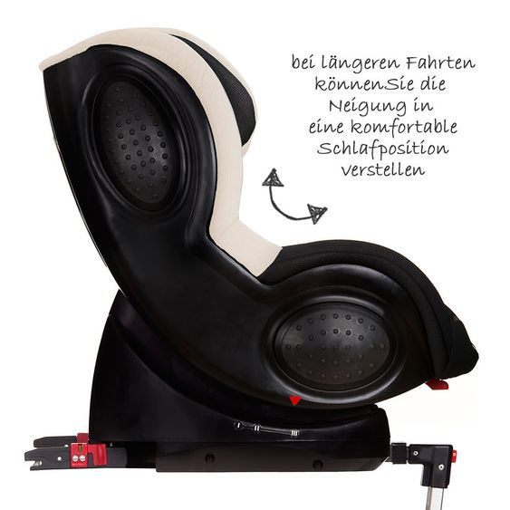 Hauck Kindersitz Guardfix mit Isofix-Basis - Black Beige