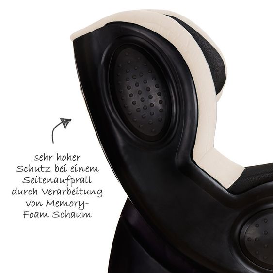 Hauck Kindersitz Guardfix mit Isofix-Basis - Black Beige