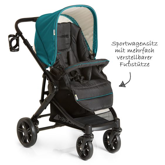 Hauck Kinderwagen-Set Atlantic Plus Trio Set inkl. Isofix Basis - Everglade