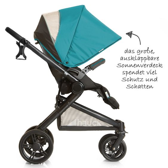 Hauck Kinderwagen-Set Atlantic Plus Trio Set inkl. Isofix Basis - Everglade