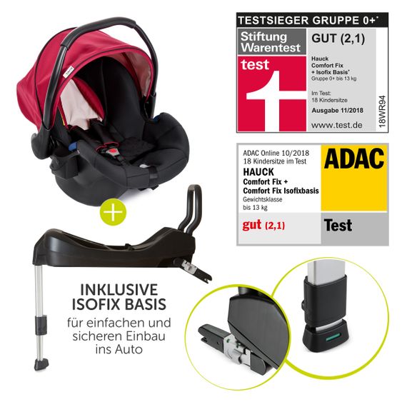 Hauck Kinderwagen-Set Atlantic Plus Trio Set inkl. Isofix Basis - Tango