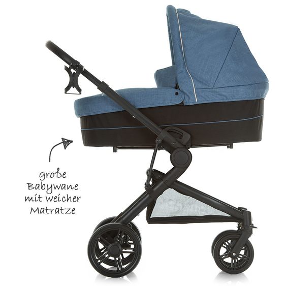 Hauck Kinderwagen-Set Atlantic Plus Trio Set - Melange Jeans Caviar
