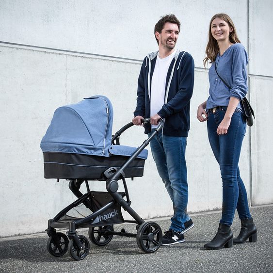 Hauck Kinderwagen-Set Atlantic Plus Trio Set - Melange Jeans Caviar