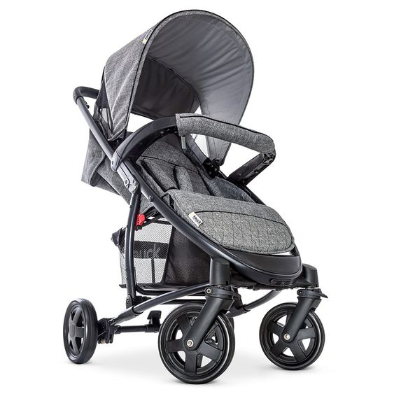 Hauck Kinderwagen-Set Malibu 4 Trioset inkl. Babywanne, Autositz und Sportwagen - Melange Grey