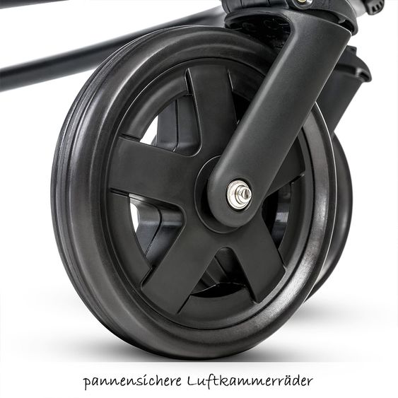 Hauck Kinderwagen-Set Malibu 4 Trioset inkl. Babywanne, Autositz und Sportwagen - Melange Grey