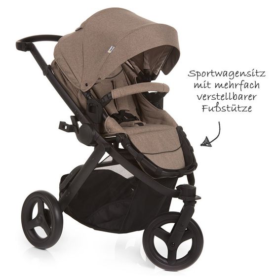 Hauck Kinderwagen-Set Maxan 3 Plus Trio Set - Melange Sand