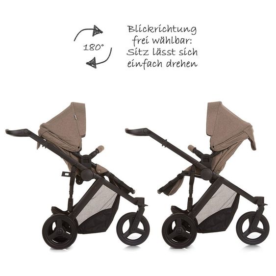 Hauck Kinderwagen-Set Maxan 3 Plus Trio Set - Melange Sand