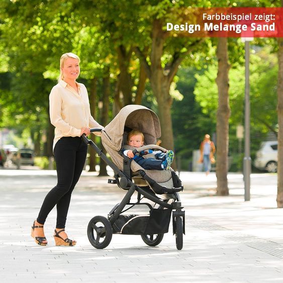 Hauck Kinderwagen-Set Maxan 3 Plus Trio Set - Melange Stone
