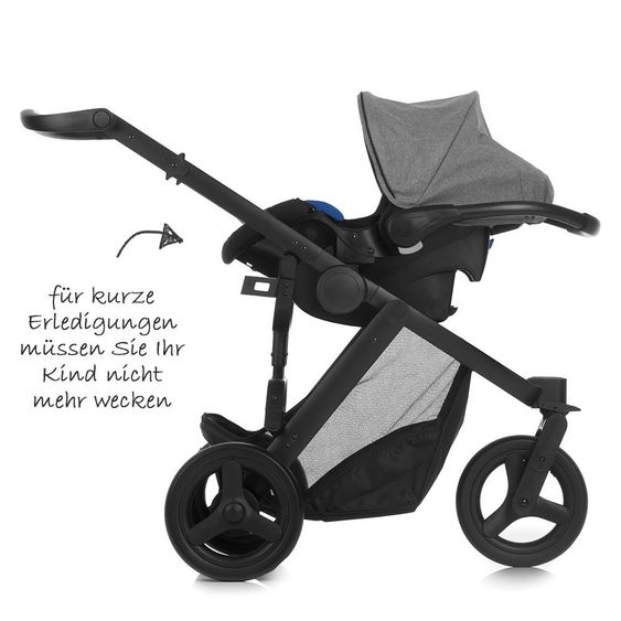 Hauck Kinderwagen-Set Maxan 3 Plus Trio Set - Melange Stone