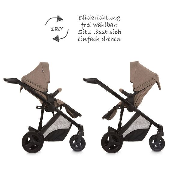 Hauck Kinderwagen-Set Maxan 4 Plus Trio Set - Melange Brown