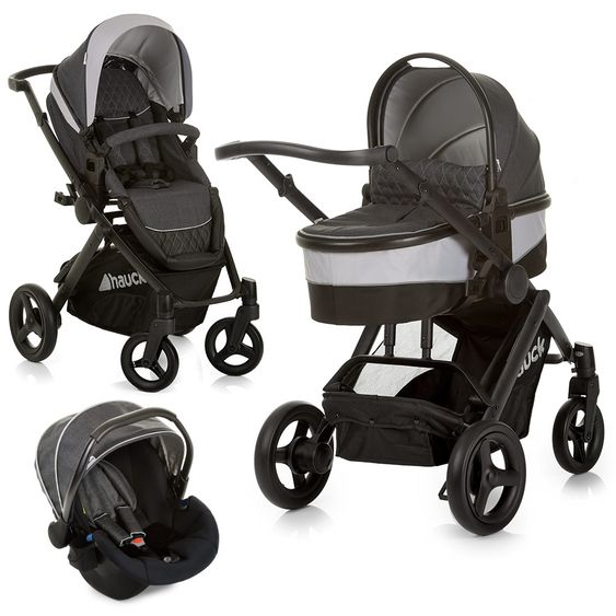 Hauck Kinderwagen-Set Maxan 4 Plus Trio Set - Melange Charcoal
