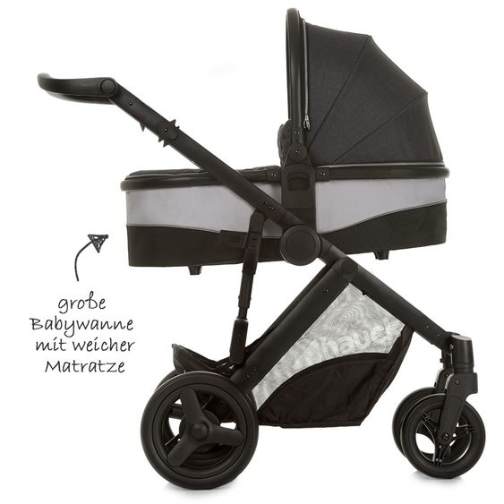 Hauck Kinderwagen-Set Maxan 4 Plus Trio Set - Melange Charcoal