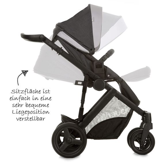Hauck Kinderwagen-Set Maxan 4 Plus Trio Set - Melange Charcoal