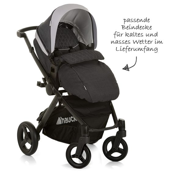 Hauck Kinderwagen-Set Maxan 4 Plus Trio Set - Melange Charcoal