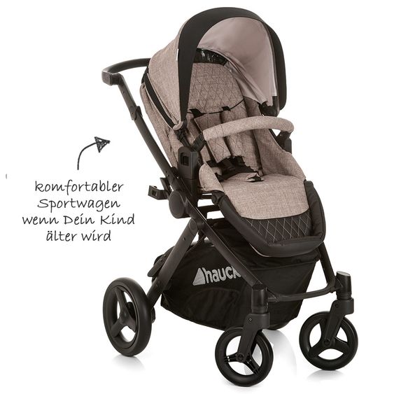 Hauck Kinderwagen-Set Maxan 4 Plus Trio Set - Melange Sand