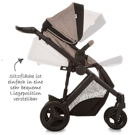 Hauck Kinderwagen-Set Maxan 4 Plus Trio Set - Melange Sand