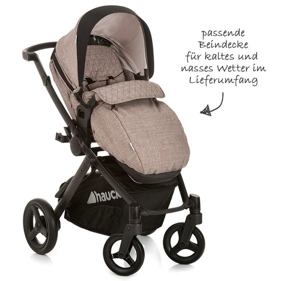Hauck Kinderwagen-Set Maxan 4 Plus Trio Set - Melange Sand