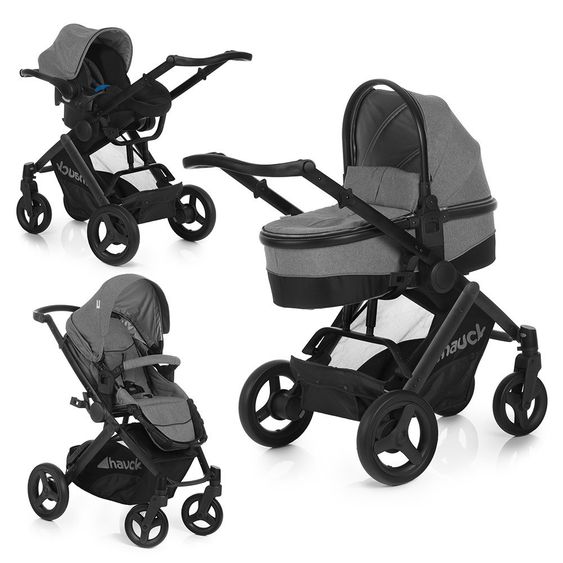 Hauck Set passeggino Maxan 4 Plus Trio - Pietra Melange